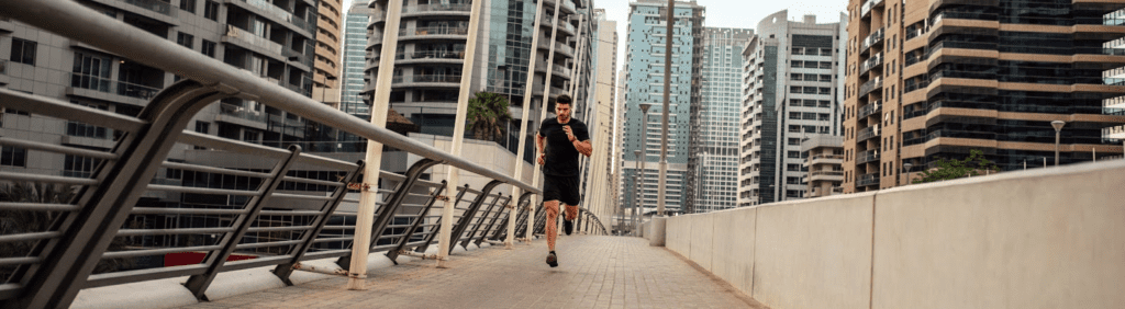 corrida na subida com segurança